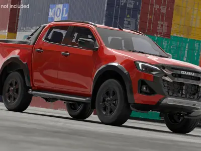 Isuzu D-MAX 2025 Pickup Red 3D model