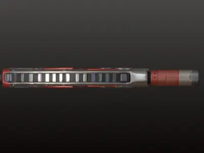 Sci-Fi Shotgun High-Quality PBR Model for FPS Cyberpunk Games Low-poly 3D model