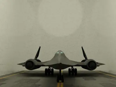 Lockheed SR-71 Blackbird Low-poly 3D model
