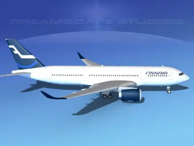 Airbus A350-800 Finnair 3D model