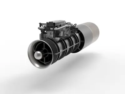Jet engine 5 3D model