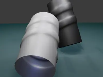 pipe connecting water pipes plastic pipe 3D model