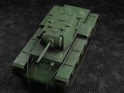 Soviet tank KV 1 3D model