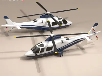 AW109 copter 3D model