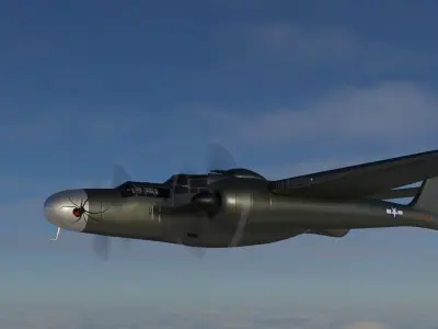 Northrop P-61 Black Widow Low-poly 3D model