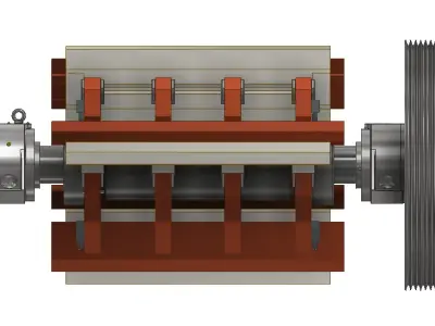 Rotor 1300 for impact crusher 3D model