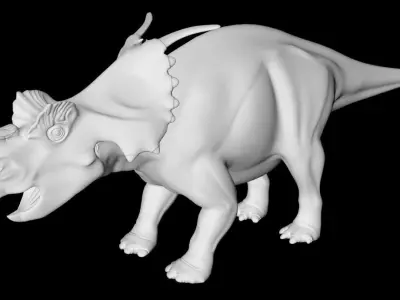 Low Poly Achelousaurus Dinosaur Low-poly 3D model