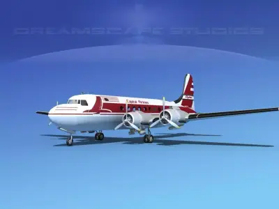 Douglas DC-4 Capitol Airlines 3D model