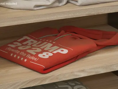 Trump 2028 Folded Hoodie 3D model