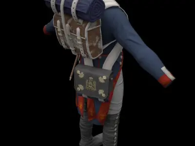 Napoleonic French Guard Low-poly 3D model