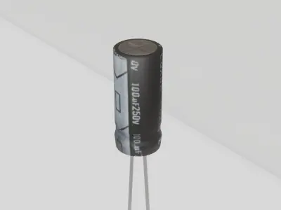 Electrolytic Capacitor Free 3D model