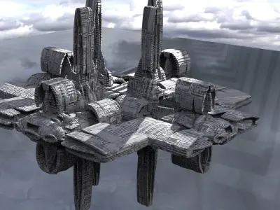 Space station solar Energy Base 2 3D model