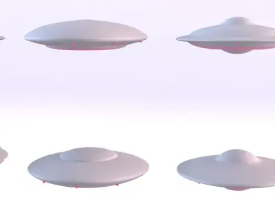 8 UFO OVNI Collection 3D model