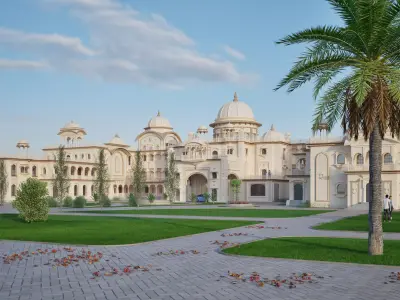 Rajasthani heritage palace 3D model
