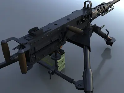  M2HB Machine Gun 3D model