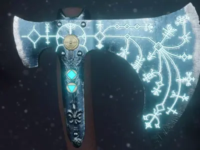 Leviathan Axe Game Ready from God of War Low-poly 3D model