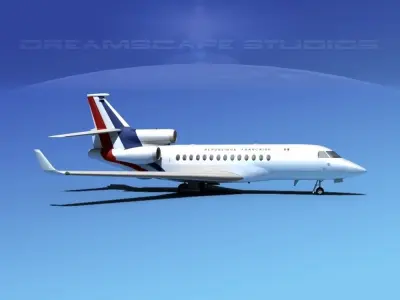 Dassault Falcon 7X France 3D model