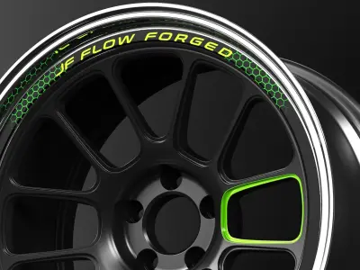 Viper Flow Forged Wheels Low-poly 3D model