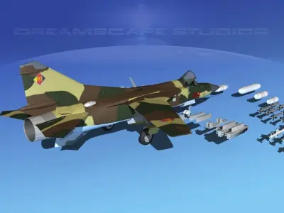 Mig 23 Flogger B V12 East Germany 3D model