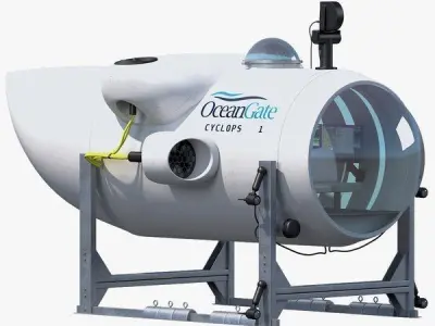 OceanGate titan submarine Low-poly 3D model