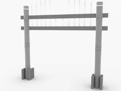Hongsalmun 3D model gate 3D model