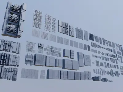 facades set 1 3D model
