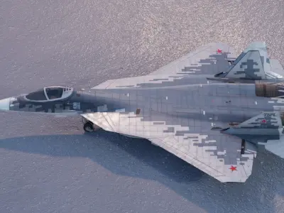 Sukhoi SU-57 Felon Low-poly 3D model