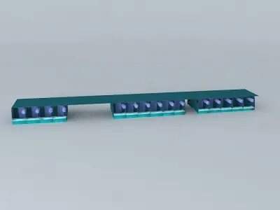 SkyInterior AirTrain Concept Aircraft Interior for Boeing 767 Free 3D model