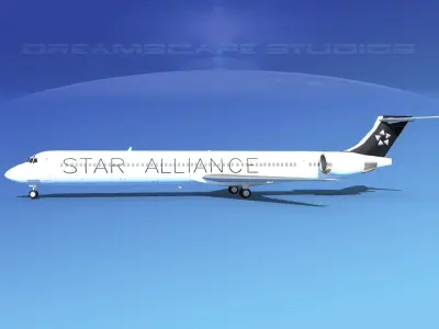 McDonnell Douglas MD-90 Star Alliance 3D model