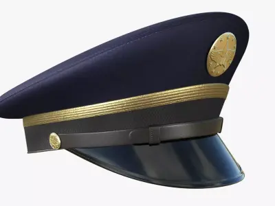 Army Service Cap PBR Low-poly 3D model