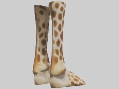 Giraffe Hooves Low-poly 3D model