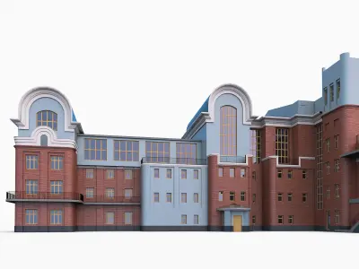 Opera Theater Building Low-poly 3D model