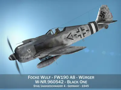 Focke Wulf - FW190 A8 - 960542 3D model