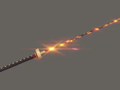Genryusai Shigekuni Yamamoto  Zanpakutou - Shikai and Bankai  Low-poly 3D model