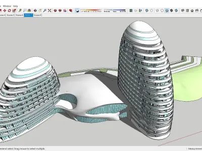 Sketchup Hotel H5 3D model