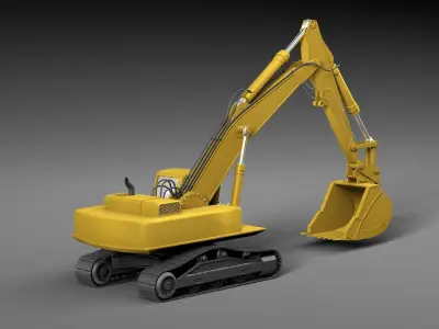 Digger skinned Free 3D model