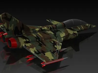 Dassalut Rafale Fighter Jet 3D model