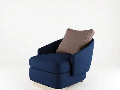 Armchair Corona Render Free 3D model