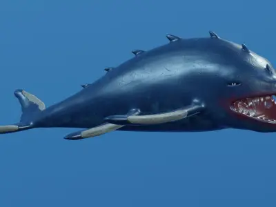 Mutant Sea Monster Low-poly 3D model