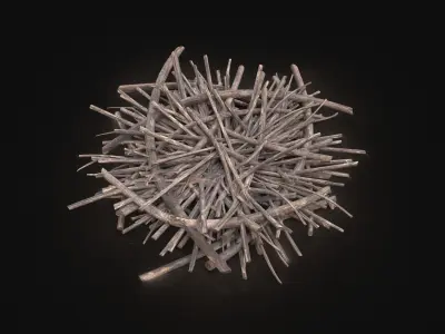 Bird Dragon Animal Nest Lair Perch Padding Seating AAA Next Gen Free low-poly 3D model