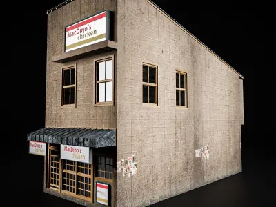 JAPANESE BUILDING 004 Low-poly 3D model