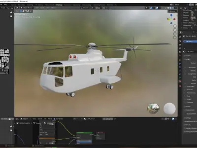 Sikorsky S-61 Low-poly 3D model