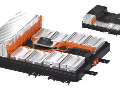  Nissan Leaf battery cell lithium-ion battery 3D model