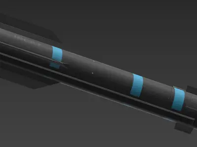 Hellfire Missile Low Low-poly 3D model