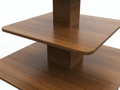 Three Tier Square Table Free 3D model