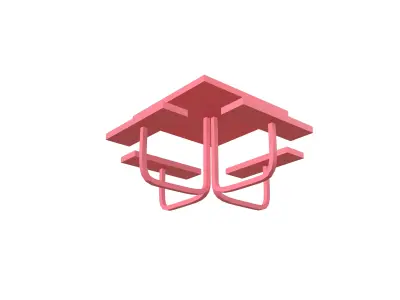 Park Table v1 005 Low-poly 3D model