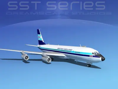 Boeing 707-320 SS British Midland 3D model