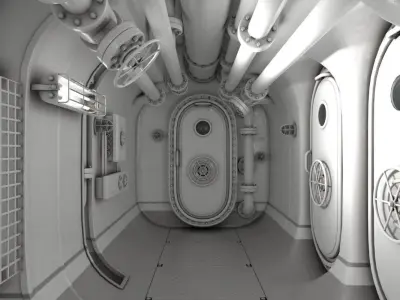 Submarine Corridor 3D model