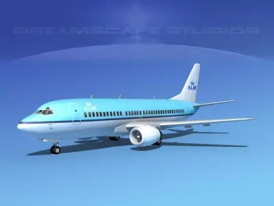 Boeing 737-300 KLM 3D model