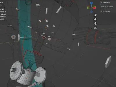 gyroscope and telescope 3d Free low-poly 3D model